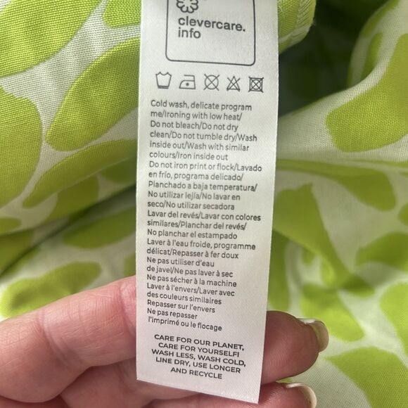 SKFK Gabriela Sleeveless Maxi Dress Green White Front Slit Size 6 Reg. $199 - Picture 12 of 14